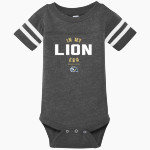 Calvary Lions Rabbit Skins Infant Football Fine Jersey Onesie Front Thumbnail