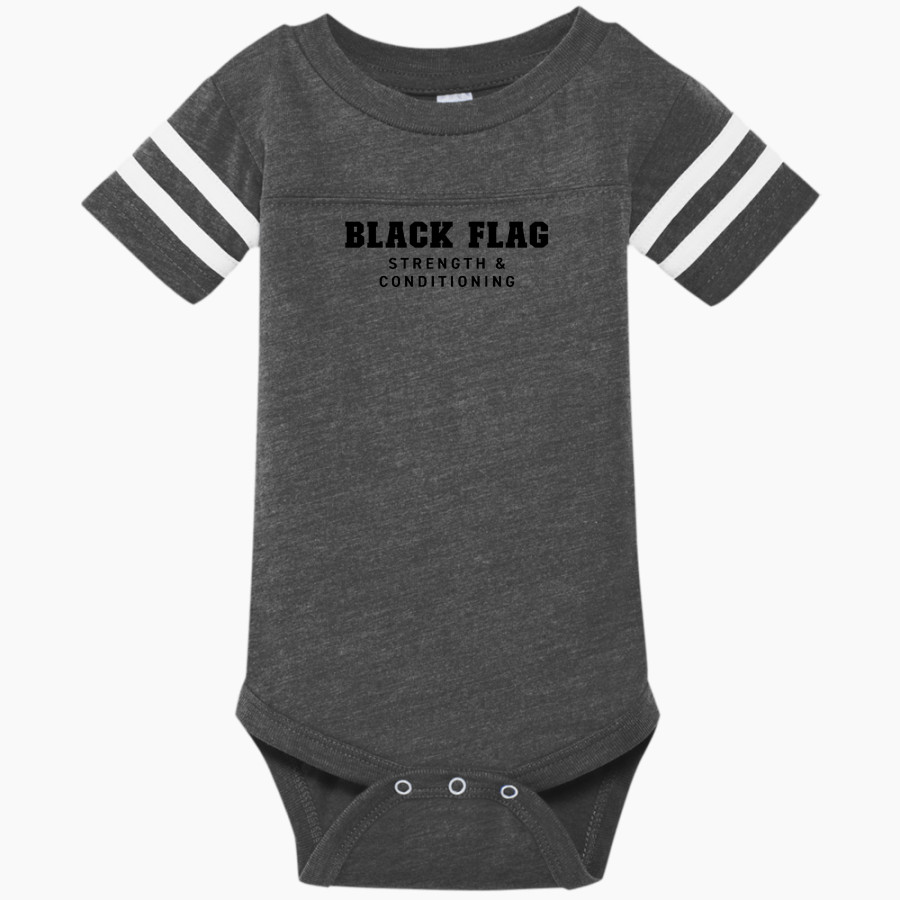 Black Flag Strength & Conditioning Black Flag Strength <span class="pdp-name-mascot">Black Flag Strength & Conditioning</span> Rabbit Skins Infant Football Fine Jersey Onesie