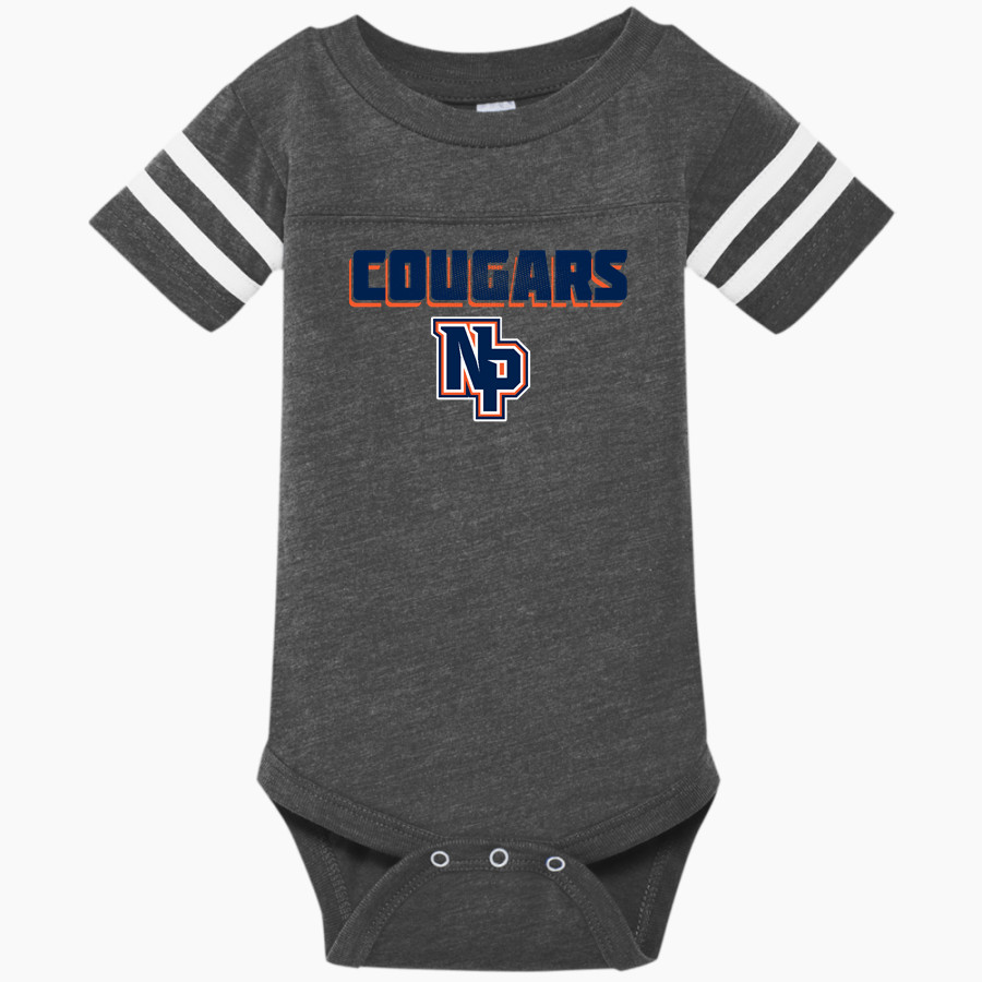 North Putnam Cougars Rabbit Skins Infant Football Fine Jersey Onesie