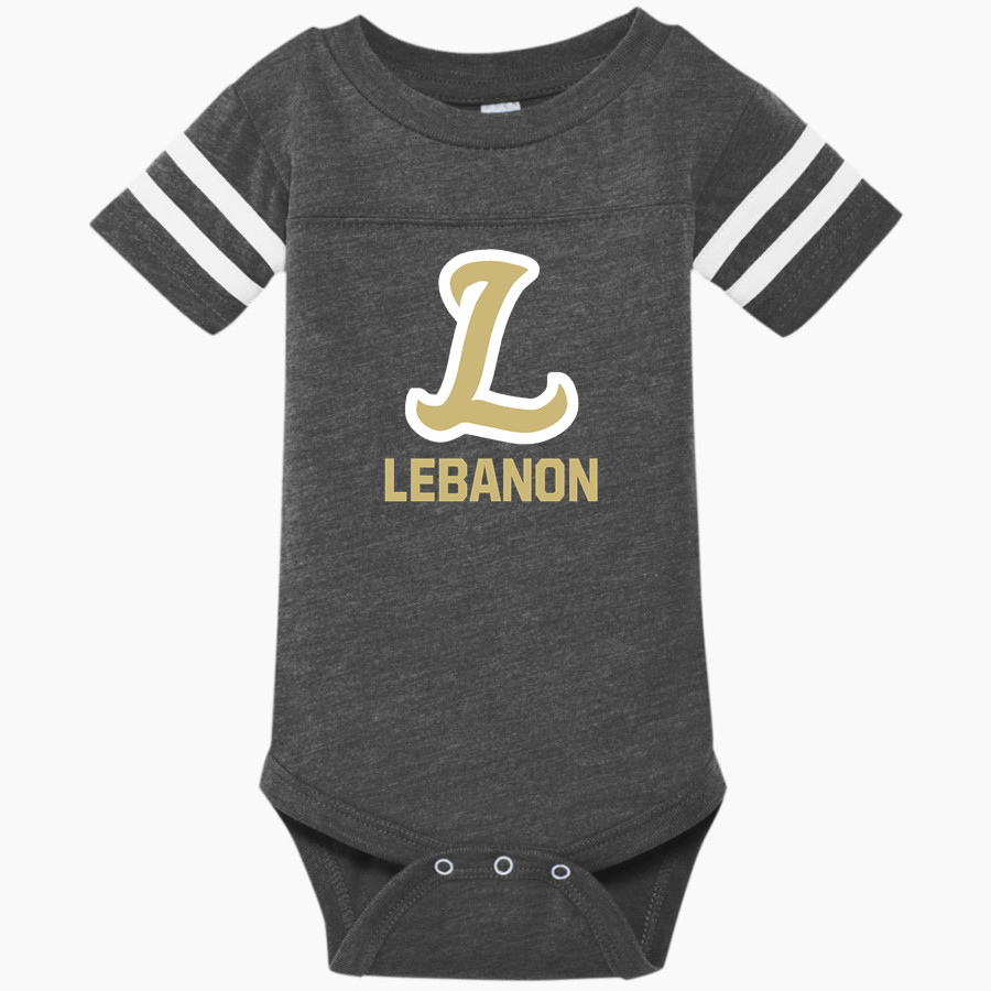 Lebanon Tigers <span class="pdp-name-mascot">Lebanon Tigers</span> Rabbit Skins Infant Football Fine Jersey Onesie