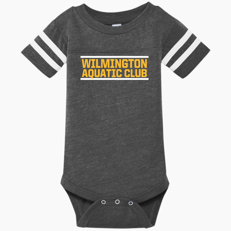 Wilmington Aquatic Club Sea Tigers <span class="pdp-name-mascot">Wilmington Aquatic Club Sea Tigers</span> Rabbit Skins Infant Football Fine Jersey Onesie