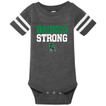 Blackfoot Broncos <span class="pdp-name-mascot">Blackfoot Broncos</span> Rabbit Skins Infant Football Fine Jersey Onesie Front Thumbnail
