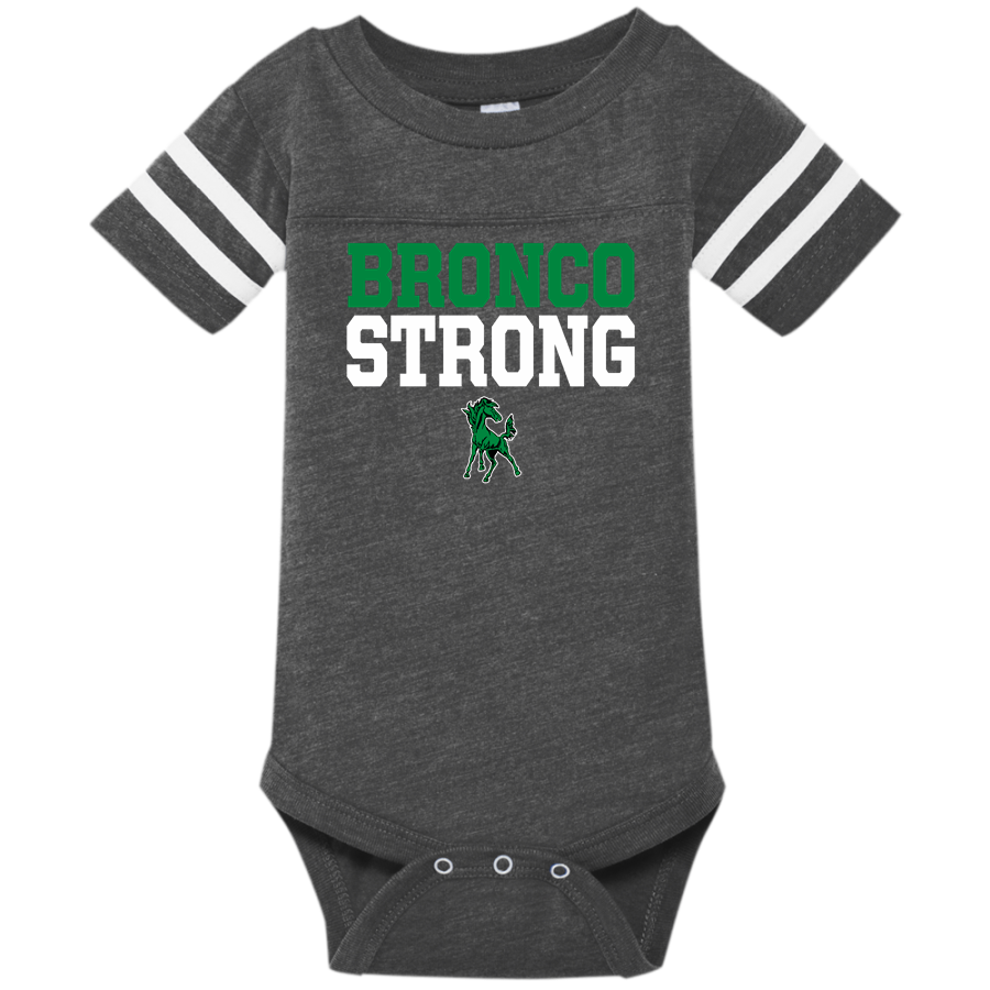 Blackfoot Broncos <span class="pdp-name-mascot">Blackfoot Broncos</span> Rabbit Skins Infant Football Fine Jersey Onesie