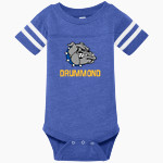 Drummond Bulldogs Rabbit Skins Infant Football Fine Jersey Onesie Front Thumbnail
