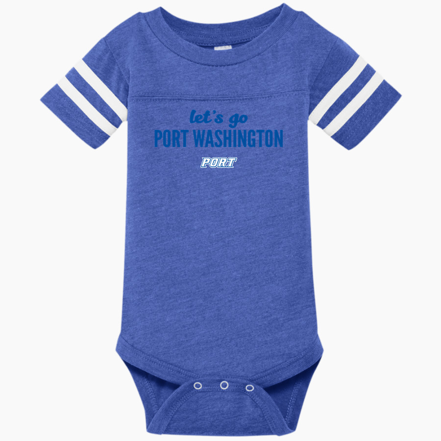 Port Washington VIKINGS Rabbit Skins Infant Football Fine Jersey Onesie