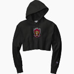 Lance O's Recruiting Network Lance O's Recruiting <span class="pdp-name-mascot">Lanceo's Recruiting Network</span> Champion Women's Reverse Weave Cropped Cut-Off Hooded Sweatshirt Front Thumbnail
