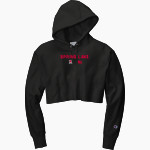 Spring Lake Lakers <span class="pdp-name-mascot">Spring Lake Lakers</span> Champion Women's Reverse Weave Cropped Cut-Off Hooded Sweatshirt Front Thumbnail