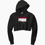 North Idaho Cardinals <span class="pdp-name-mascot">North Idaho College Cardinals</span> Champion Women's Reverse Weave Cropped Cut-Off Hooded Sweatshirt Front Thumbnail