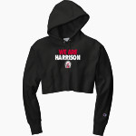 Harrison Warriors <span class="pdp-name-mascot">Harrison Warriors</span> Champion Women's Reverse Weave Cropped Cut-Off Hooded Sweatshirt Front Thumbnail