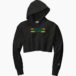 Hubert H Humphrey Warriors <span class="pdp-name-mascot">Hubert H Humphrey Warriors</span> Champion Women's Reverse Weave Cropped Cut-Off Hooded Sweatshirt Front Thumbnail