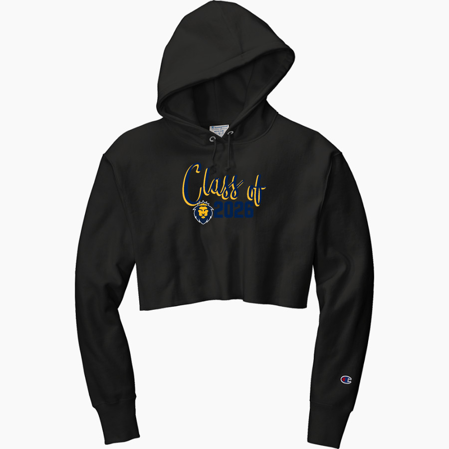 Warner Royals <span class="pdp-name-mascot">Warner Royals</span> Champion Women's Reverse Weave Cropped Cut-Off Hooded Sweatshirt