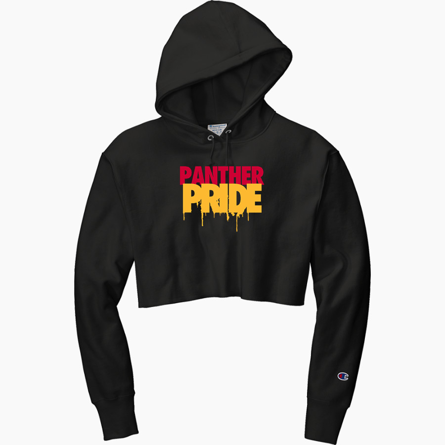 Newberry Youth Football And Cheer Panthers <span class="pdp-name-mascot">Newberry Youth Football And Cheer Panthers</span> Champion Women's Reverse Weave Cropped Cut-Off Hooded Sweatshirt