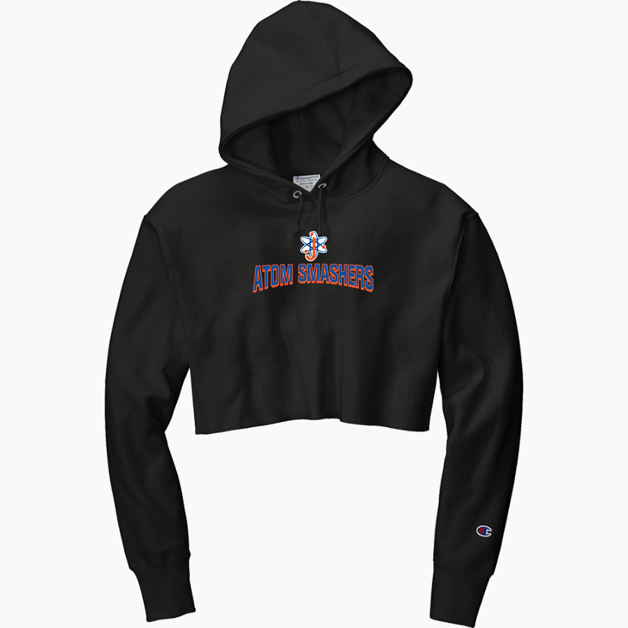 Johnson Atom Smashers <span class="pdp-name-mascot">Sol C. Johnson Atom Smashers</span> Champion Women's Reverse Weave Cropped Cut-Off Hooded Sweatshirt