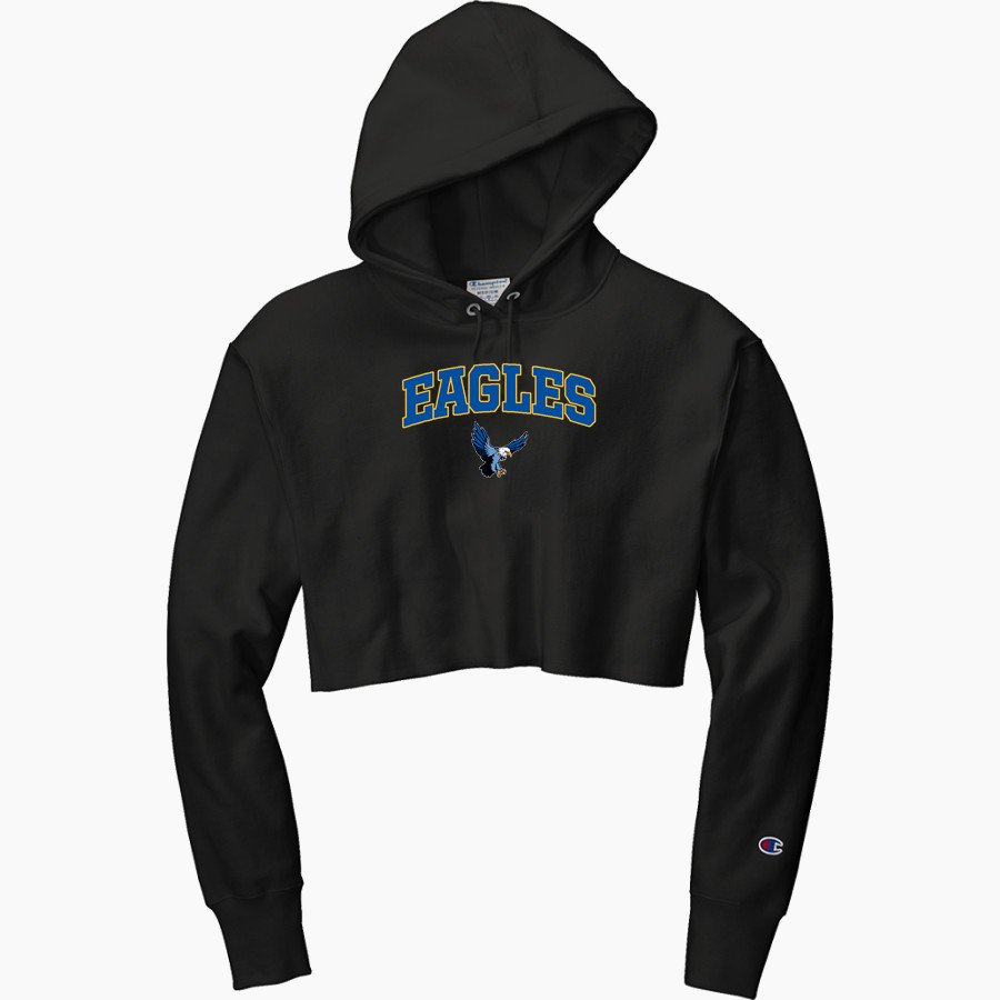 ODENTON CHRISTIAN SCHOOL EAGLES <span class="pdp-name-mascot">ODENTON EAGLES</span> Champion Women's Reverse Weave Cropped Cut-Off Hooded Sweatshirt