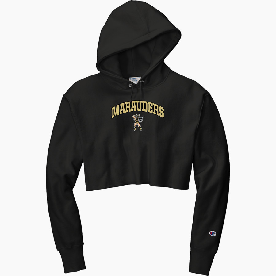 Mt Vernon Marauders <span class="pdp-name-mascot">Mt. Vernon Marauders</span> Champion Women's Reverse Weave Cropped Cut-Off Hooded Sweatshirt
