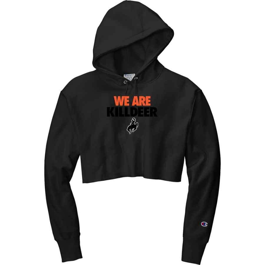 KILLDEER HIGH SCHOOL COWBOYS <span class="pdp-name-mascot">KILLDEER COWBOYS</span> Champion Women's Reverse Weave Cropped Cut-Off Hooded Sweatshirt