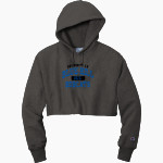 Blue Hill Bobcats <span class="pdp-name-mascot">Blue Hill Community School District Bobcats</span> Champion Women's Reverse Weave Cropped Cut-Off Hooded Sweatshirt Front Thumbnail