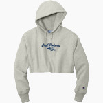 Oral Roberts Golden Eagles <span class="pdp-name-mascot">Oral Roberts Golden Eagles</span> Champion Women's Reverse Weave Cropped Cut-Off Hooded Sweatshirt Front Thumbnail