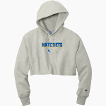 BAD AXE HIGH SCHOOL HATCHETS <span class="pdp-name-mascot">BAD AXE HATCHETS</span> Champion Women's Reverse Weave Cropped Cut-Off Hooded Sweatshirt Front Thumbnail