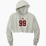 Au Gres-Sims HIGH SCHOOL WOLVERINES <span class="pdp-name-mascot">AU GRES - SIMS WOLVERINES</span> Champion Women's Reverse Weave Cropped Cut-Off Hooded Sweatshirt Front Thumbnail