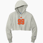 Frost Vikings <span class="pdp-name-mascot">Frost Vikings</span> Champion Women's Reverse Weave Cropped Cut-Off Hooded Sweatshirt Front Thumbnail