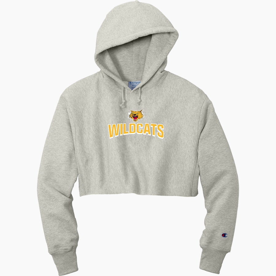 KALIDA HIGH SCHOOL WILDCATS <span class="pdp-name-mascot">KALIDA WILDCATS</span> Champion Women's Reverse Weave Cropped Cut-Off Hooded Sweatshirt
