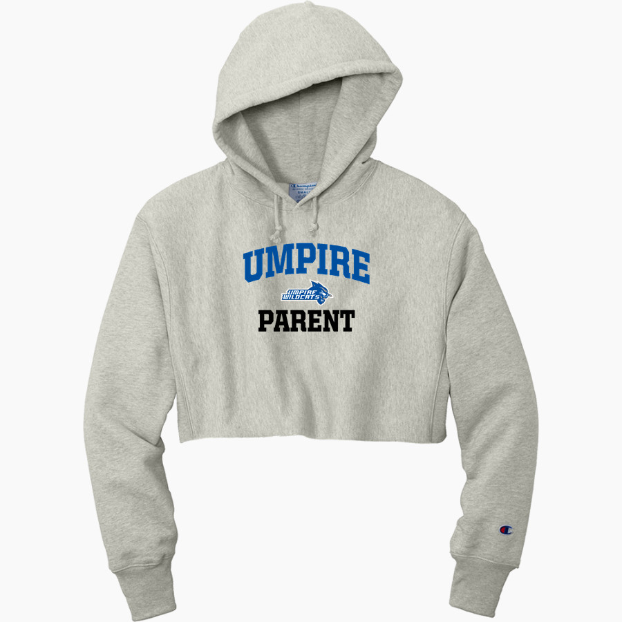 UMPIRE HIGH SCHOOL WILDCATS <span class="pdp-name-mascot">UMPIRE WILDCATS</span> Champion Women's Reverse Weave Cropped Cut-Off Hooded Sweatshirt
