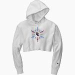 Cove Creek Raiders <span class="pdp-name-mascot">Cove Creek Elementary School Raiders</span> Champion Women's Reverse Weave Cropped Cut-Off Hooded Sweatshirt Front Thumbnail