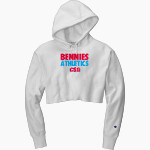 COLLEGE OF ST BENEDICT Bennies <span class="pdp-name-mascot">COLLEGE OF ST BENEDICT</span> Champion Women's Reverse Weave Cropped Cut-Off Hooded Sweatshirt Front Thumbnail
