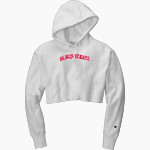 Shaker Heights Schools <span class="pdp-name-mascot">Shaker Heights</span> Champion Women's Reverse Weave Cropped Cut-Off Hooded Sweatshirt Front Thumbnail