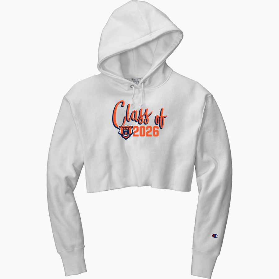 Union Bears <span class="pdp-name-mascot">Union Bears</span> Champion Women's Reverse Weave Cropped Cut-Off Hooded Sweatshirt