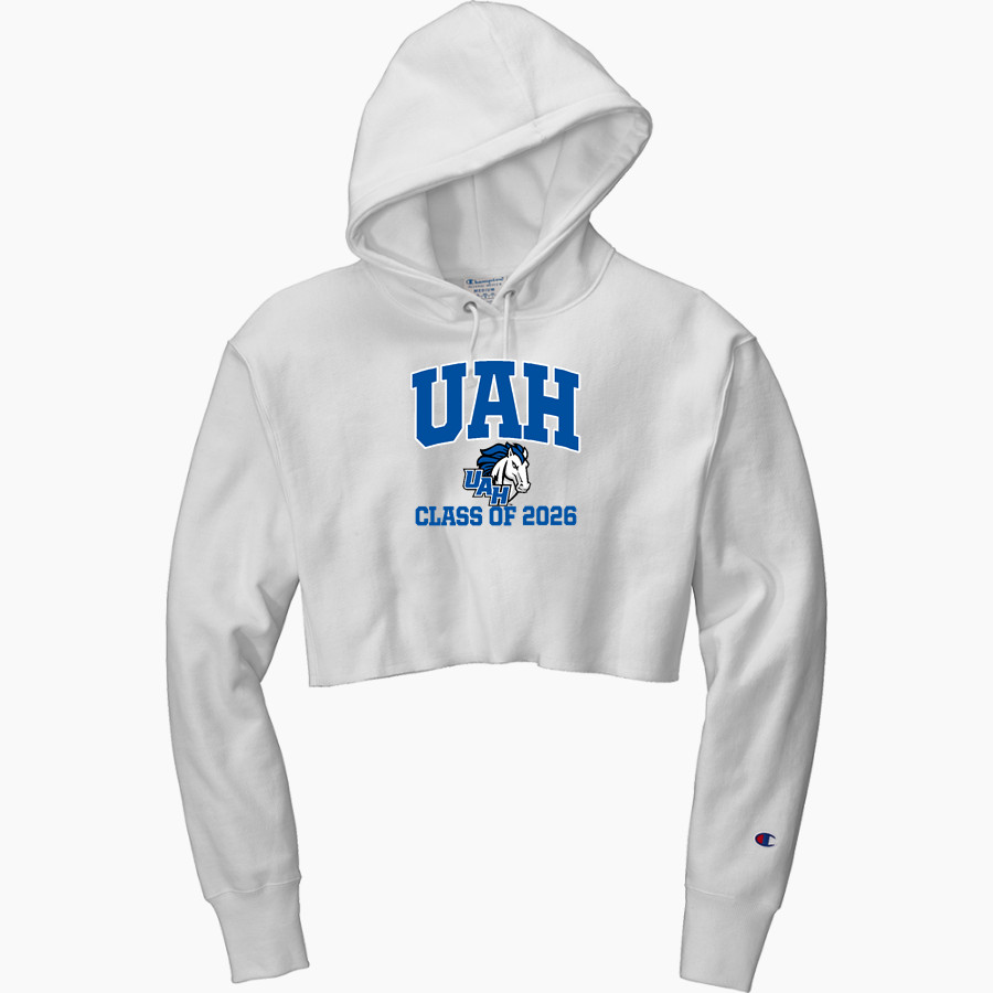 UAH Chargers <span class="pdp-name-mascot">University of Alabama Chargers</span> Champion Women's Reverse Weave Cropped Cut-Off Hooded Sweatshirt