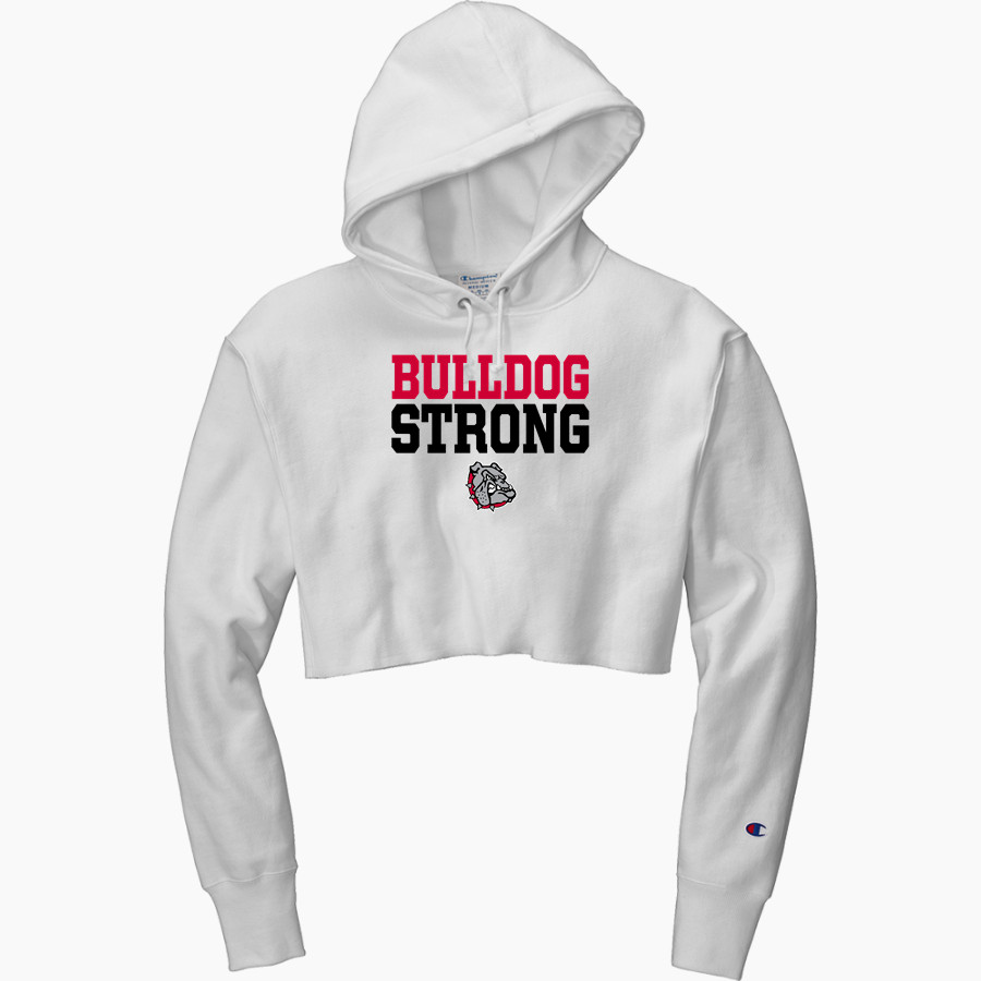 KIMBERLY HIGH SCHOOL BULLDOGS <span class="pdp-name-mascot">KIMBERLY BULLDOGS</span> Champion Women's Reverse Weave Cropped Cut-Off Hooded Sweatshirt
