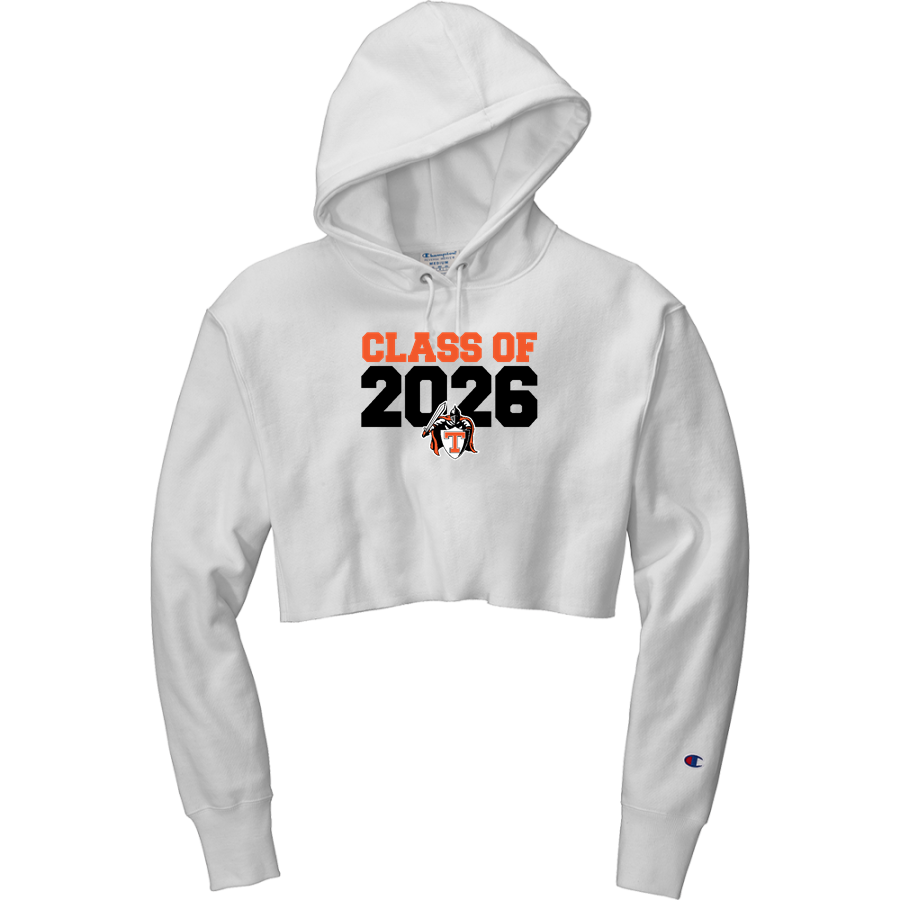 TOWANDA AREA SENIOR HIGH SCHOOL KNIGHTS <span class="pdp-name-mascot">TOWANDA AREA KNIGHTS</span> Champion Women's Reverse Weave Cropped Cut-Off Hooded Sweatshirt