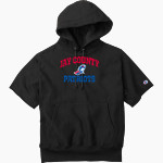 JAY COUNTY HIGH SCHOOL PATRIOTS Champion Men's Reverse Weave Short Sleeve Hooded Sweatshirt Front Thumbnail
