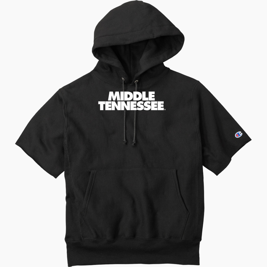MTSU Blue Raiders Champion Men's Reverse Weave Short Sleeve Hooded Sweatshirt