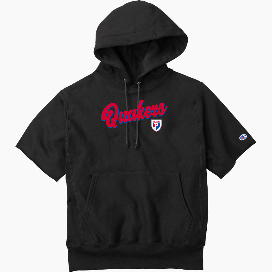 Plainfield Quakers <span class="pdp-name-mascot">Plainfield Quakers</span> Champion Men's Reverse Weave Short Sleeve Hooded Sweatshirt