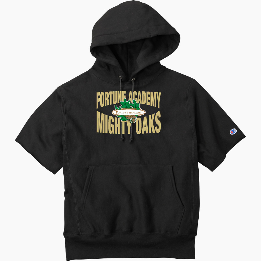 Fortune Academy Mighty Oaks online store Champion Men's Reverse Weave Short Sleeve Hooded Sweatshirt