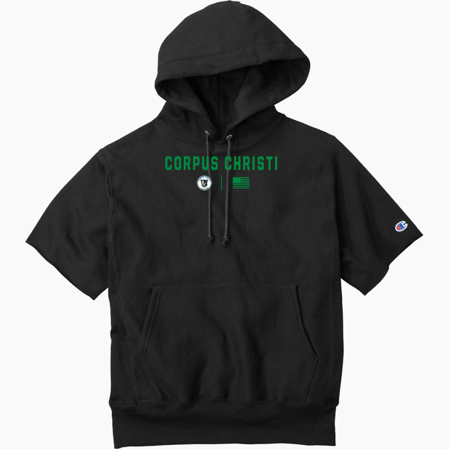 Corpus Christi Cougars Champion Men's Reverse Weave Short Sleeve Hooded Sweatshirt