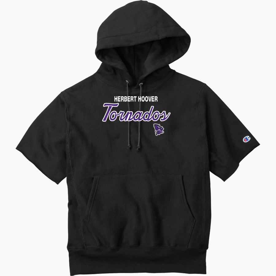 HERBERT HOOVER HIGH SCHOOL TORNADOS <span class="pdp-name-mascot">HERBERT HOOVER TORNADOS</span> Champion Men's Reverse Weave Short Sleeve Hooded Sweatshirt