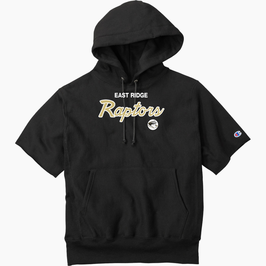 East Ridge Raptors Champion Men's Reverse Weave Short Sleeve Hooded Sweatshirt
