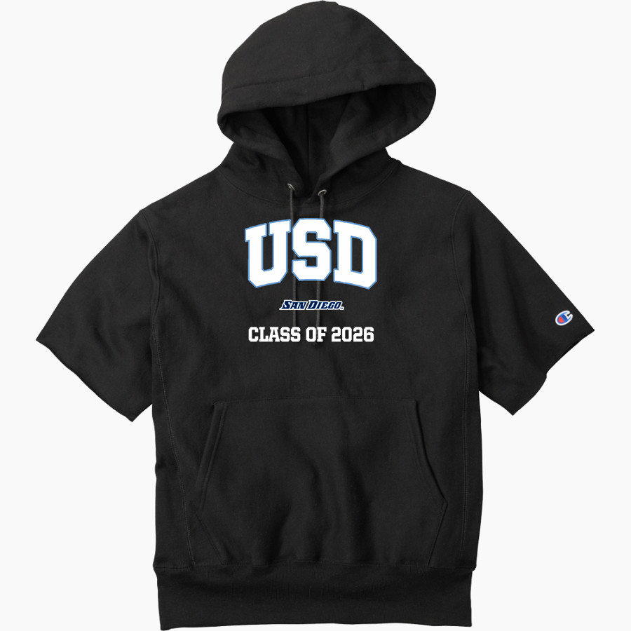 University of San Diego Toreros <span class="pdp-name-mascot">USD Toreros</span> Champion Men's Reverse Weave Short Sleeve Hooded Sweatshirt