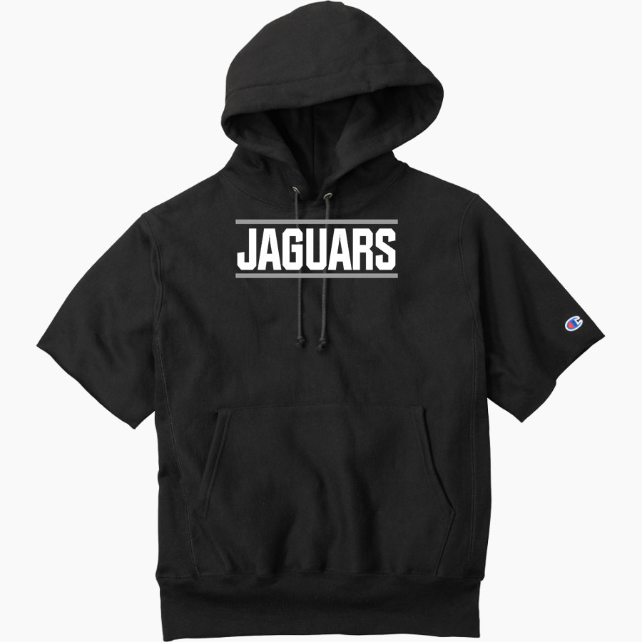 Emery Jaguars Champion Men's Reverse Weave Short Sleeve Hooded Sweatshirt