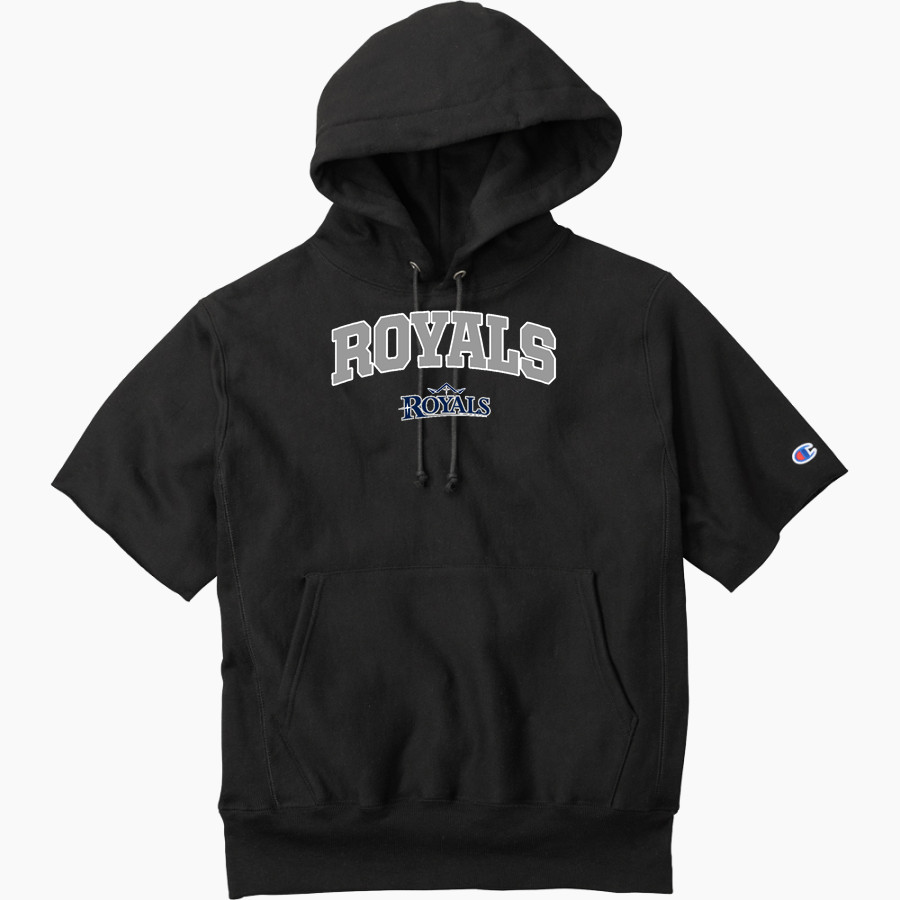 Hope International University <span class="pdp-name-mascot">Hope International University Royals</span> Champion Men's Reverse Weave Short Sleeve Hooded Sweatshirt