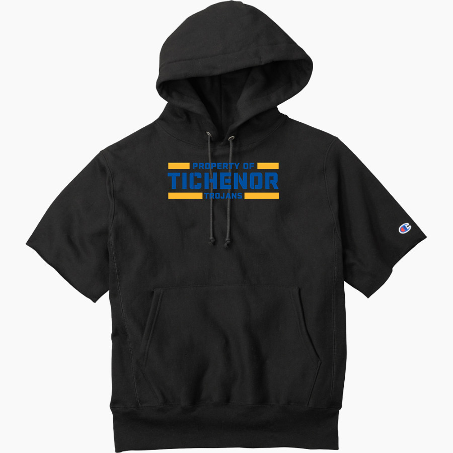 Tichenor Middle School Trojans <span class="pdp-name-mascot">Tichenor Middle School Trojans</span> Champion Men's Reverse Weave Short Sleeve Hooded Sweatshirt