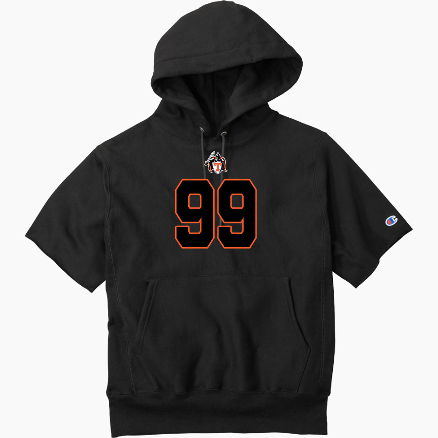 TOWANDA AREA SENIOR HIGH SCHOOL KNIGHTS <span class="pdp-name-mascot">TOWANDA AREA KNIGHTS</span> Champion Men's Reverse Weave Short Sleeve Hooded Sweatshirt