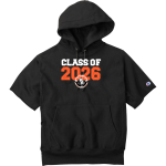 Hilton Elementary School hound dog <span class="pdp-name-mascot">Hilton Elementary Bulldogs</span> Champion Men's Reverse Weave Short Sleeve Hooded Sweatshirt Front Thumbnail