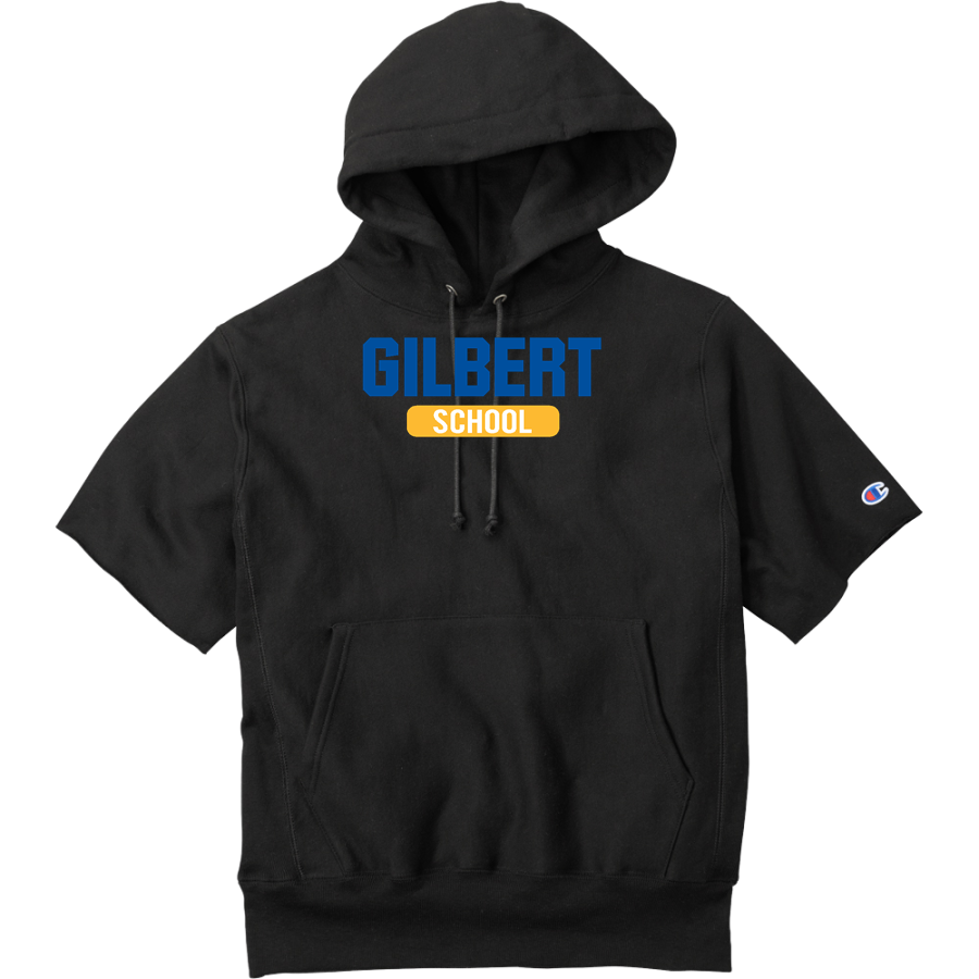 Gilbert Yellowjackets <span class="pdp-name-mascot">Gilbert School Yellowjackets</span> Champion Men's Reverse Weave Short Sleeve Hooded Sweatshirt