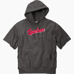 Somers Softball Spartans <span class="pdp-name-mascot">Somers Youth Softball Spartans</span> Champion Men's Reverse Weave Short Sleeve Hooded Sweatshirt Front Thumbnail