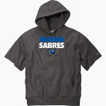 Marian SABRES <span class="pdp-name-mascot">Marian University SABRES</span> Champion Men's Reverse Weave Short Sleeve Hooded Sweatshirt Front Thumbnail